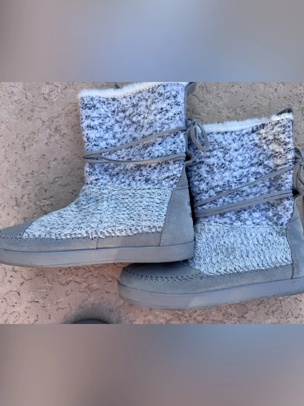 TOMS Women's Nepal boot Drizzle Grey Suede US Size 7